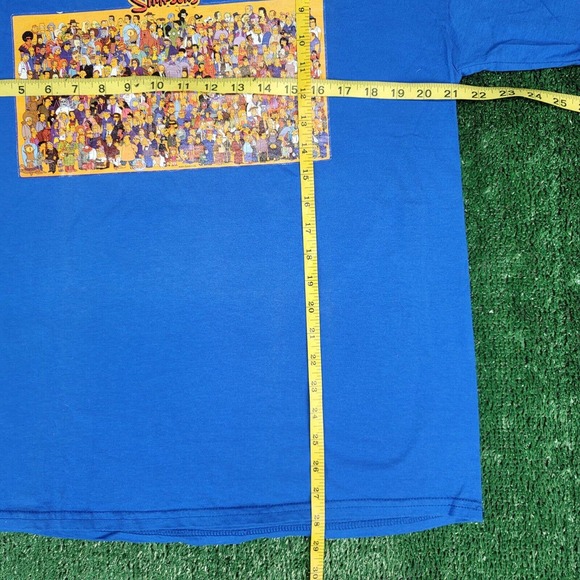 Vintage The Simpsons Shirt Size Large Blue Homer Bart Springfield Y2k - Picture 8 of 8